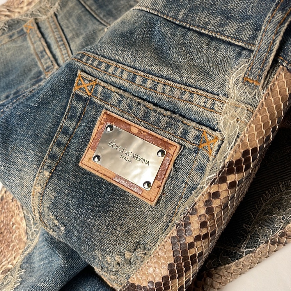 Dolce & Gabbana Y2K python Jeans IT40 US4 NWT